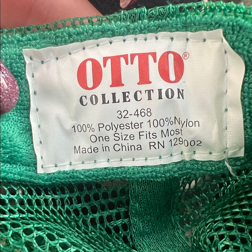 OTTO Green and White Running Trucker Hat - Picture 4 of 4